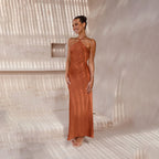 Sophisticated Sienna Bloom Evening Dress – Studio View