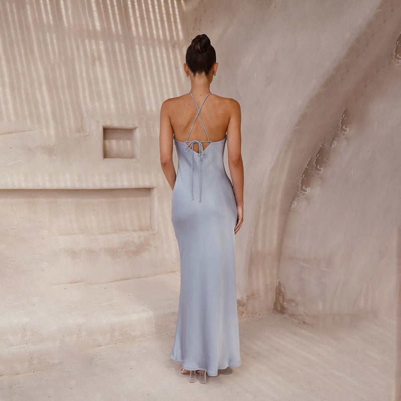 Sophisticated Sienna Bloom Evening Dress – Back View