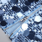 Refined Blue Solstice Evening Dress – Silhouette