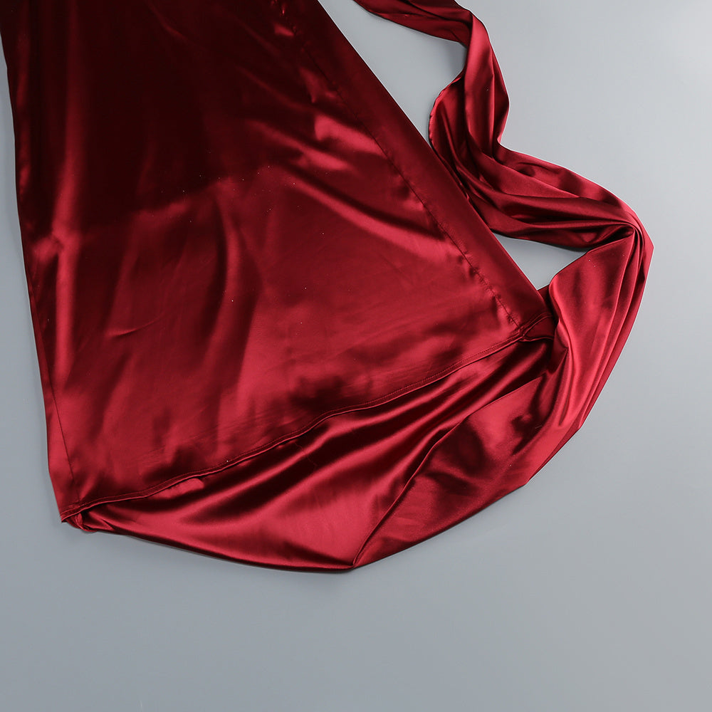 Chic Royal Drift Evening Dress – Texture Detail