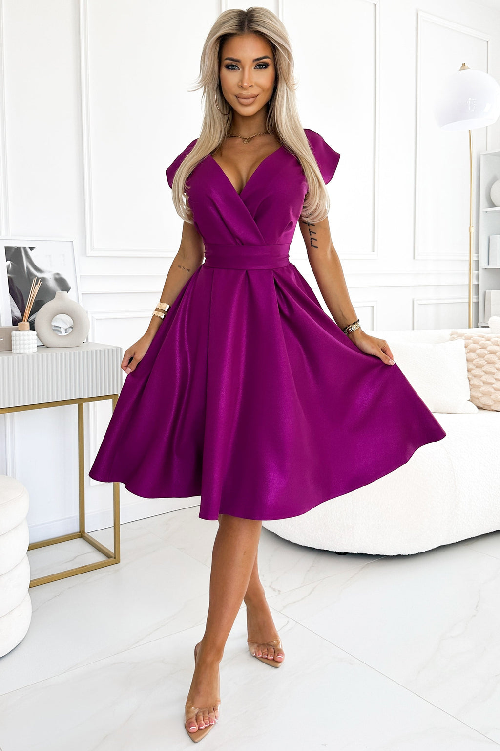 Luxe Milan Elegance Cocktail Dress – Front View