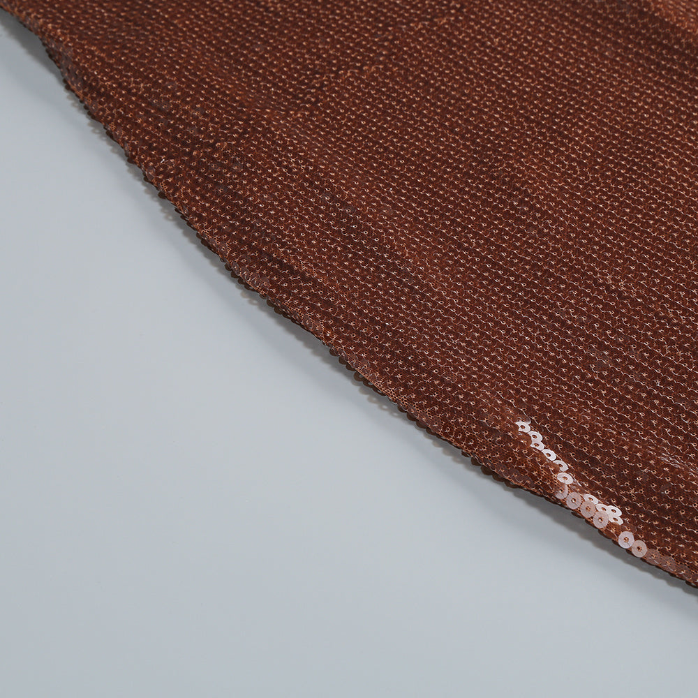 Captivating Cocoa Glow Evening Dress – Flow Shot