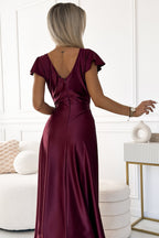 Sophisticated Venetian Whisper Evening Dress – Draped Look