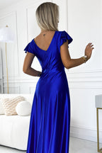 Sophisticated Venetian Whisper Evening Dress – Side View