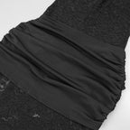 Enchanting Noir Decadence Evening Dress – Texture Detail