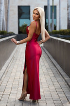 Captivating Manhattan Allure Evening Dress – Draped Look