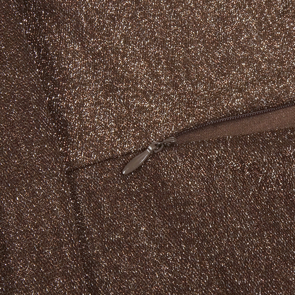 Timeless Umber Veil Evening Dress – Movement Shot