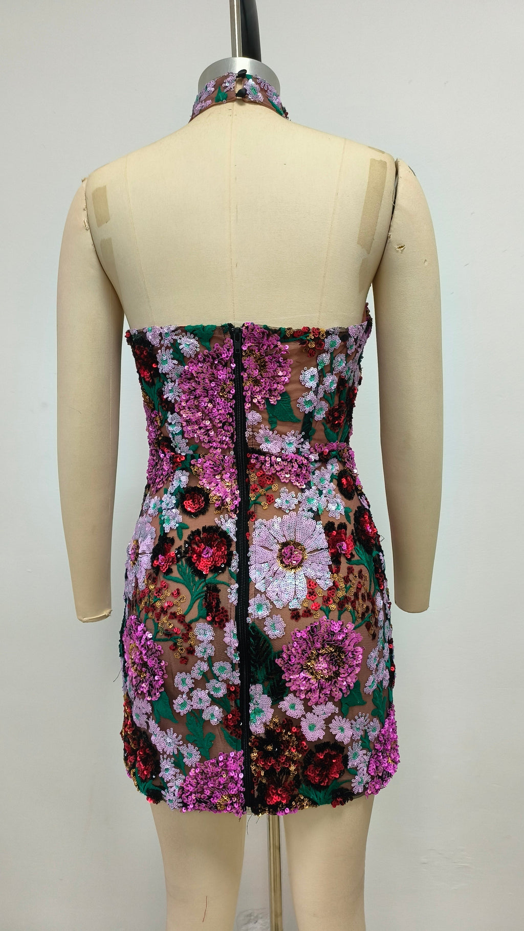 Sophisticated Winter Bloom Cocktail Dress – Silhouette
