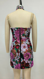 Sophisticated Winter Bloom Cocktail Dress – Silhouette