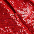 Graceful Crimson Lure Evening Dress – Worn View