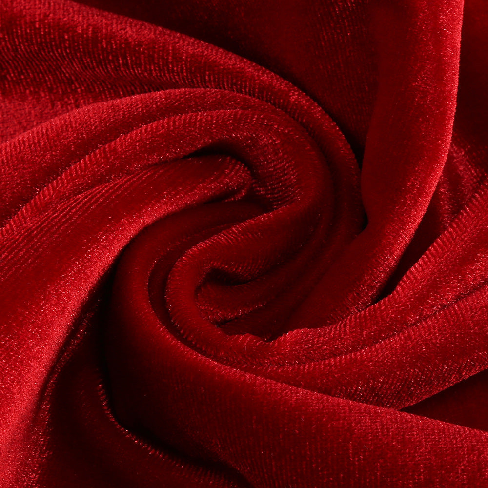 Sophisticated Velvet Whisper Evening Dress – Back View