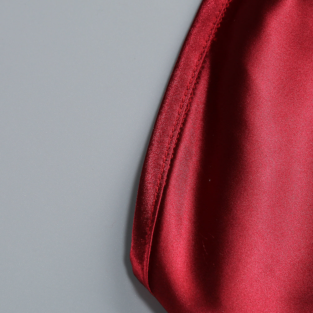 Chic Royal Drift Evening Dress – Model View