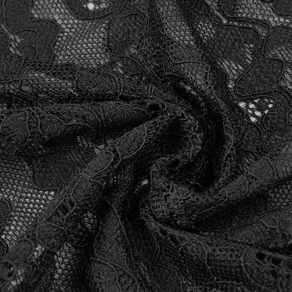 Enchanting Noir Decadence Evening Dress – Studio View
