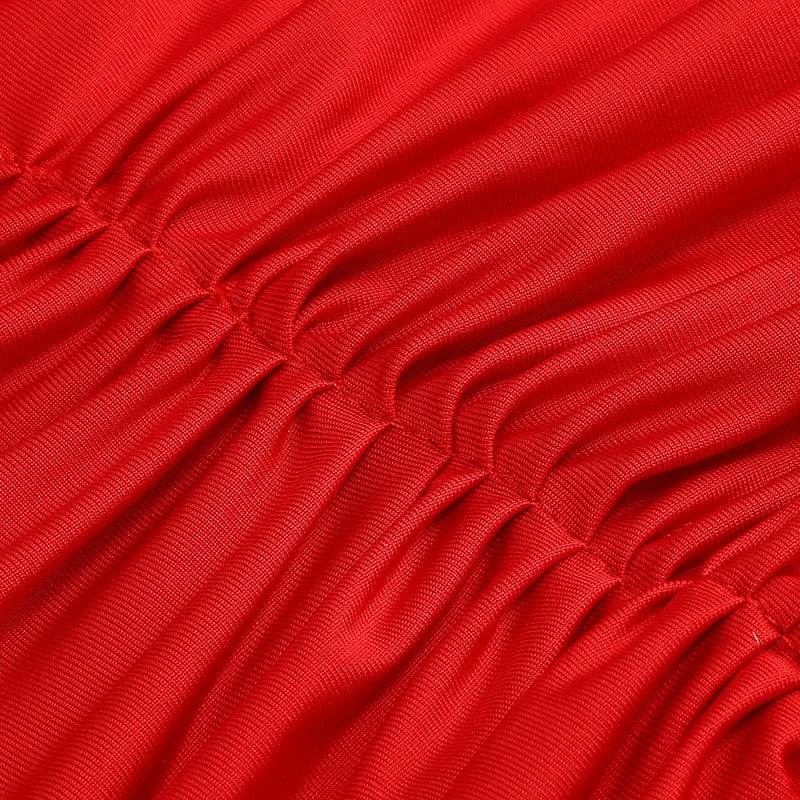 One-Shoulder Ruffle Cascade Bodycon Mini Dress - View 9