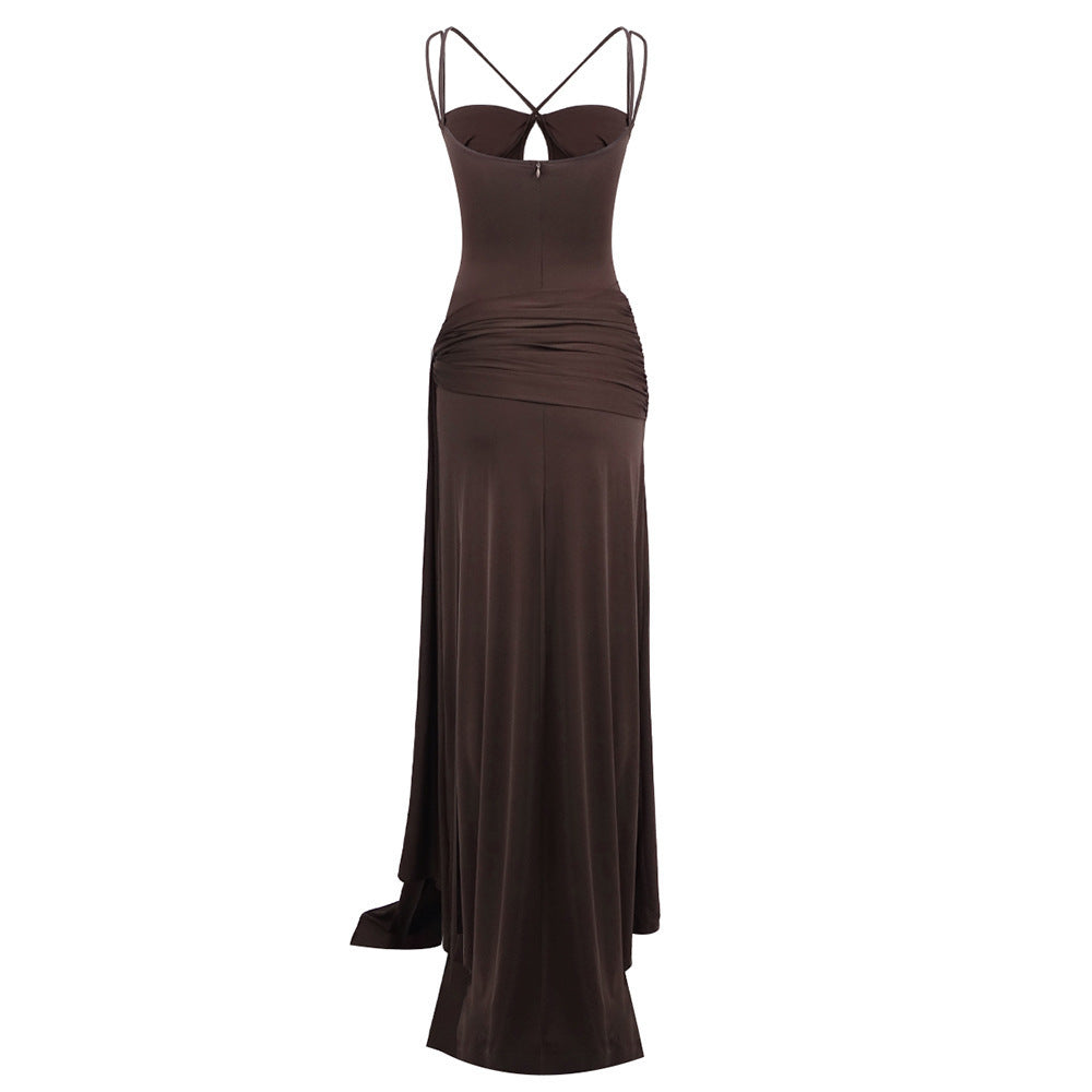Captivating Silken Dusk Evening Dress – Close Up