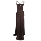 Captivating Silken Dusk Evening Dress – Close Up