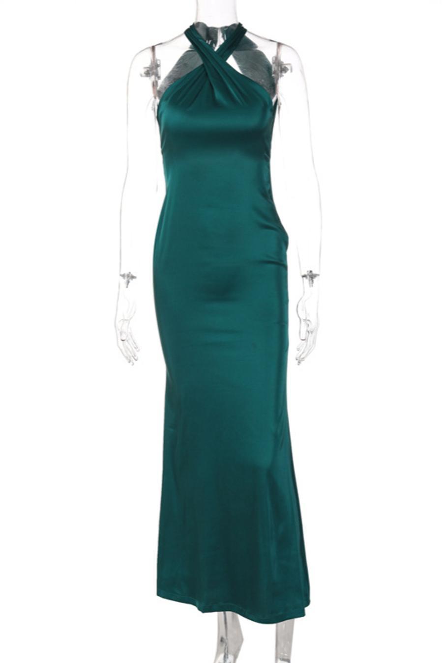 Classic Moonlit Siren Evening Dress – Detail View