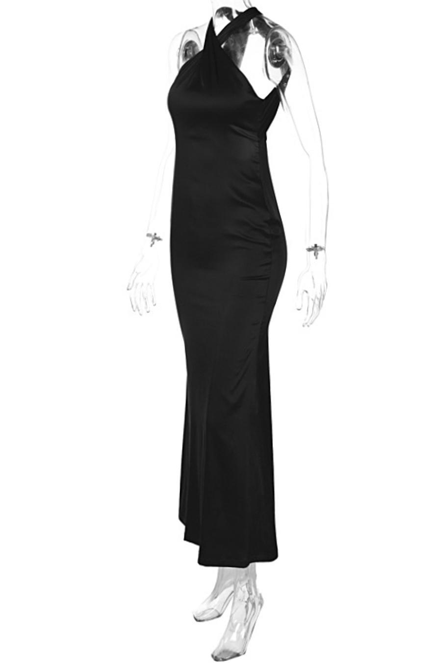 Classic Moonlit Siren Evening Dress – Worn View