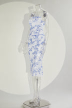 Sophisticated Garden Reverie Evening Dress – Back View