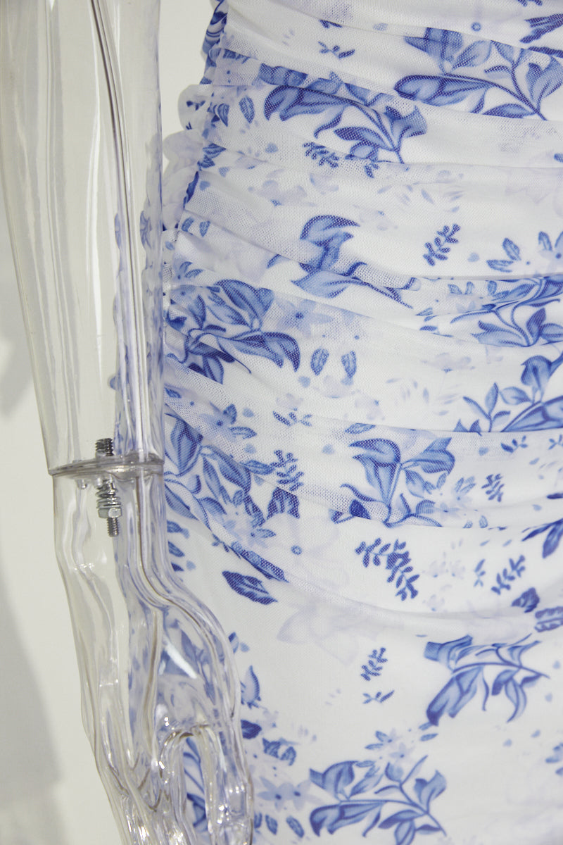 Sophisticated Garden Reverie Evening Dress – Texture Detail
