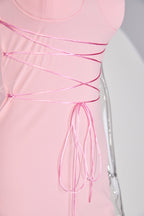 Captivating Rosa Corset- Mini Cocktail Dress – Texture Detail