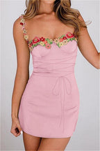 Captivating Rosa Corset- Mini Cocktail Dress – Side View