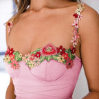 Captivating Rosa Corset- Mini Cocktail Dress – Detail View