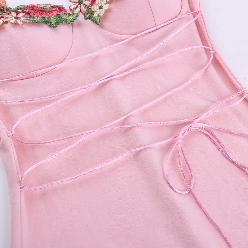 Captivating Rosa Corset- Mini Cocktail Dress – Back View