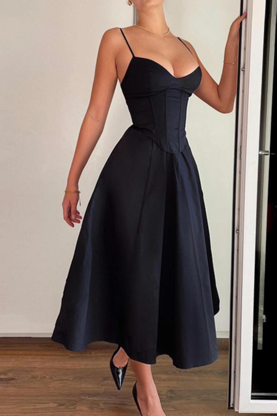 Luxe Silhouette Evening Dress – Detail View