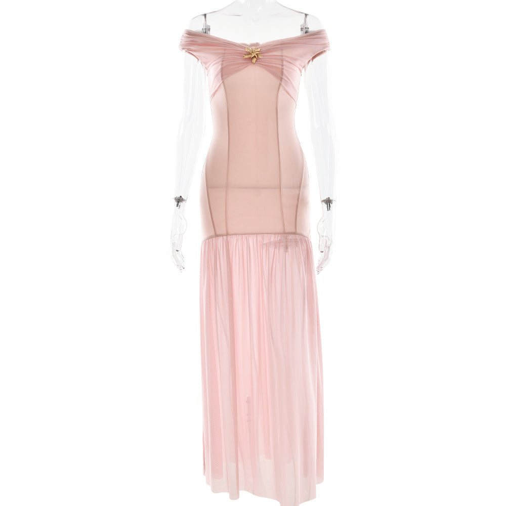 Captivating Blush Twilight Evening Dress – Flow Shot