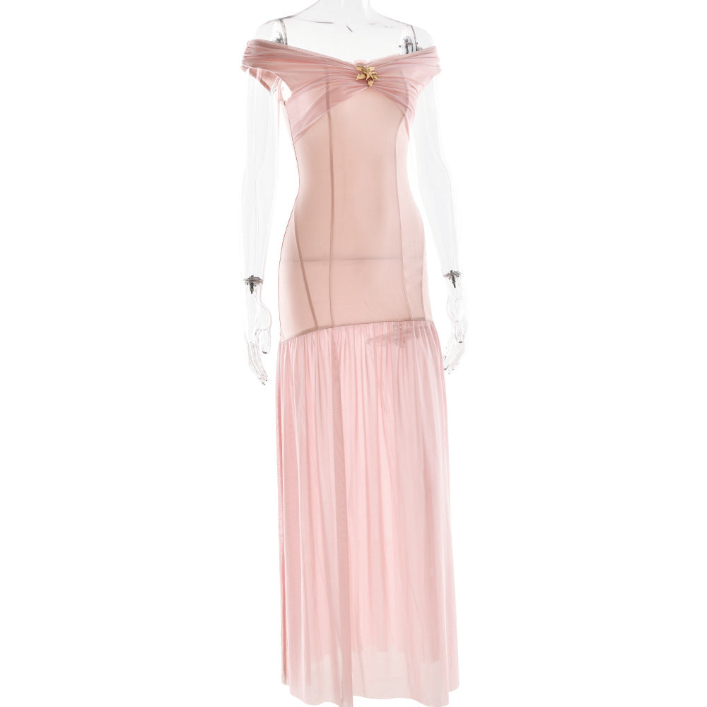 Captivating Blush Twilight Evening Dress – Silhouette