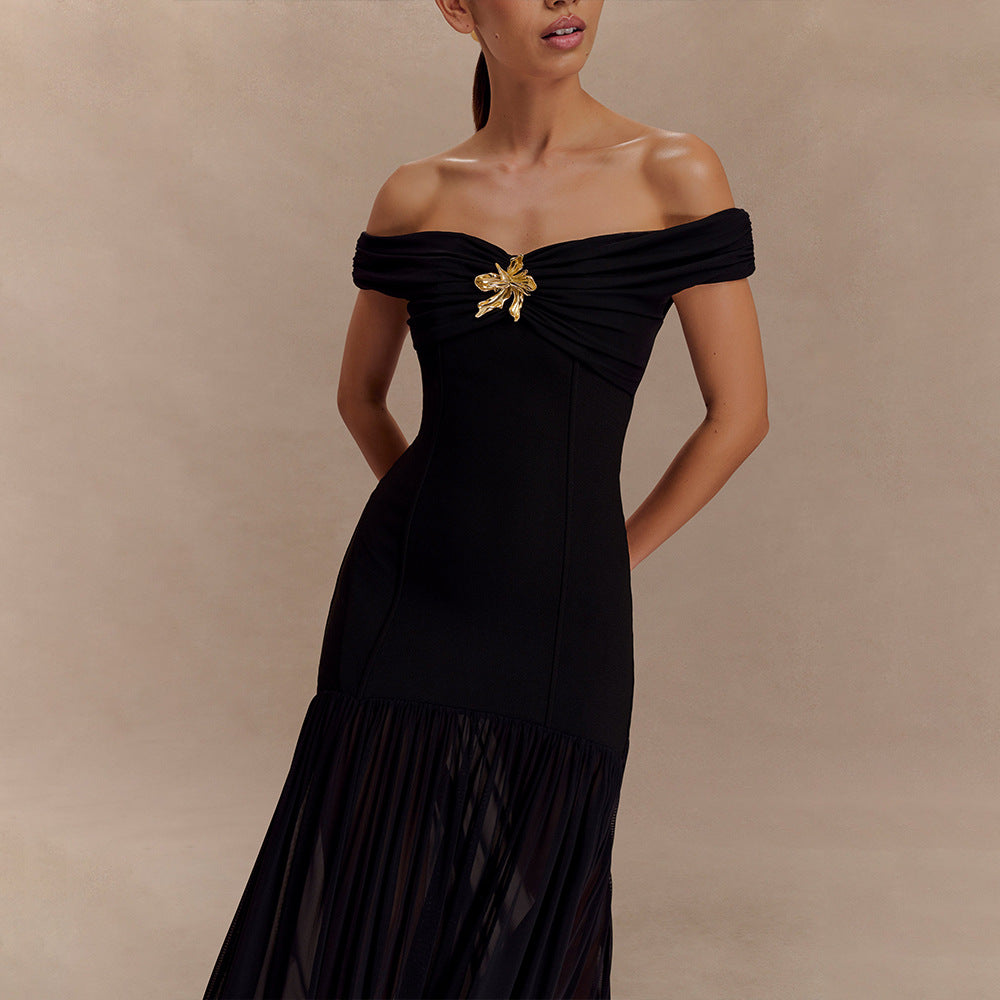 Captivating Blush Twilight Evening Dress – Model View