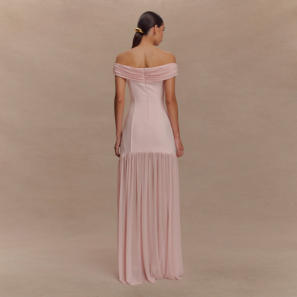Captivating Blush Twilight Evening Dress – Detail View