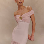 Captivating Blush Twilight Evening Dress – Full Length