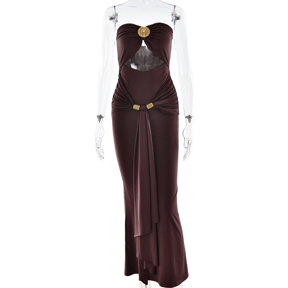 Graceful Jade Ritual Evening Dress – Close Up