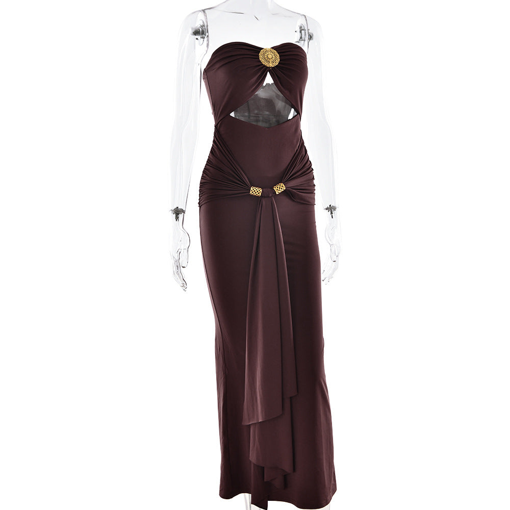 Graceful Jade Ritual Evening Dress – Back View