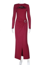 Captivating Crimson Whisper Maxi Evening Dress – Full Length