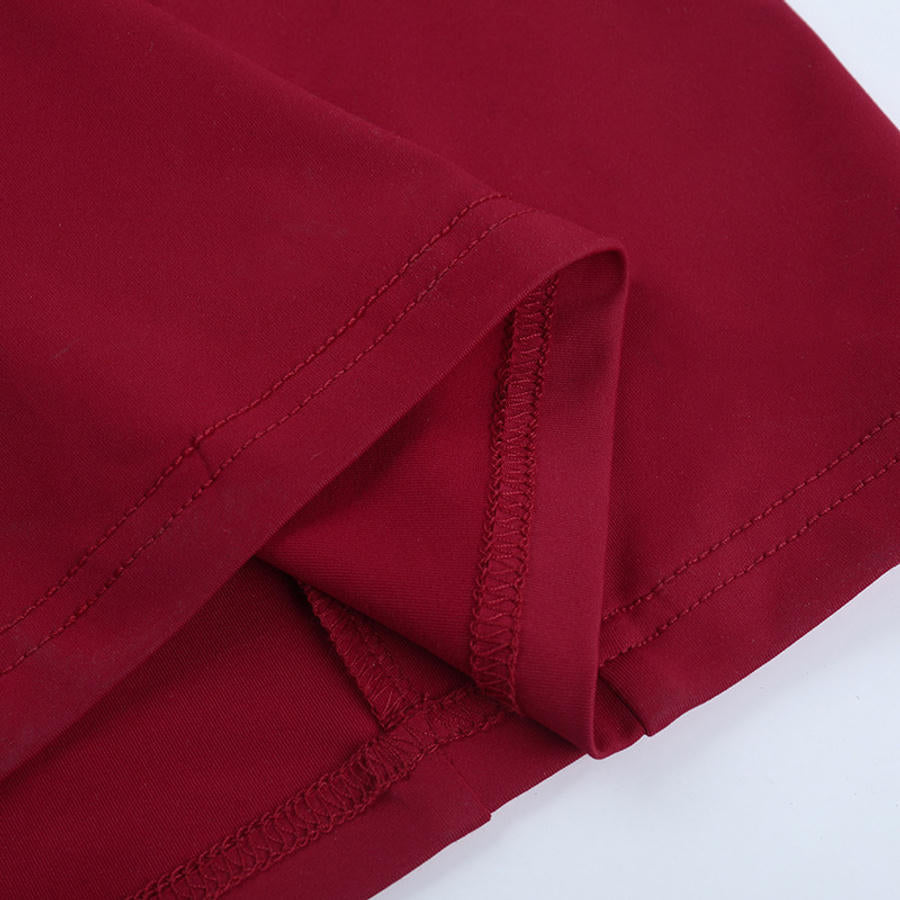 Captivating Crimson Whisper Maxi Evening Dress – Texture Detail