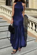 Radiant Midnight Ascend Maxi Evening Dress – Front View