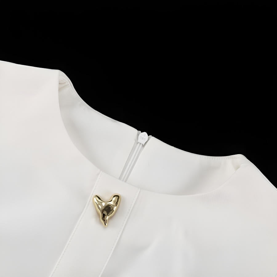 White Muse Dress – Detail View | Women's Maxi Dress