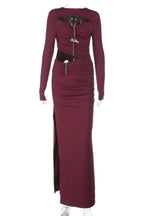 Exquisite Forbidden Curve Evening Dress – Back View