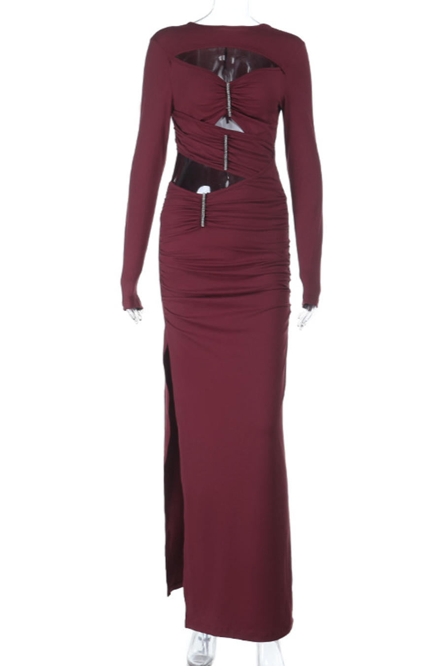 Exquisite Forbidden Curve Evening Dress – Back View