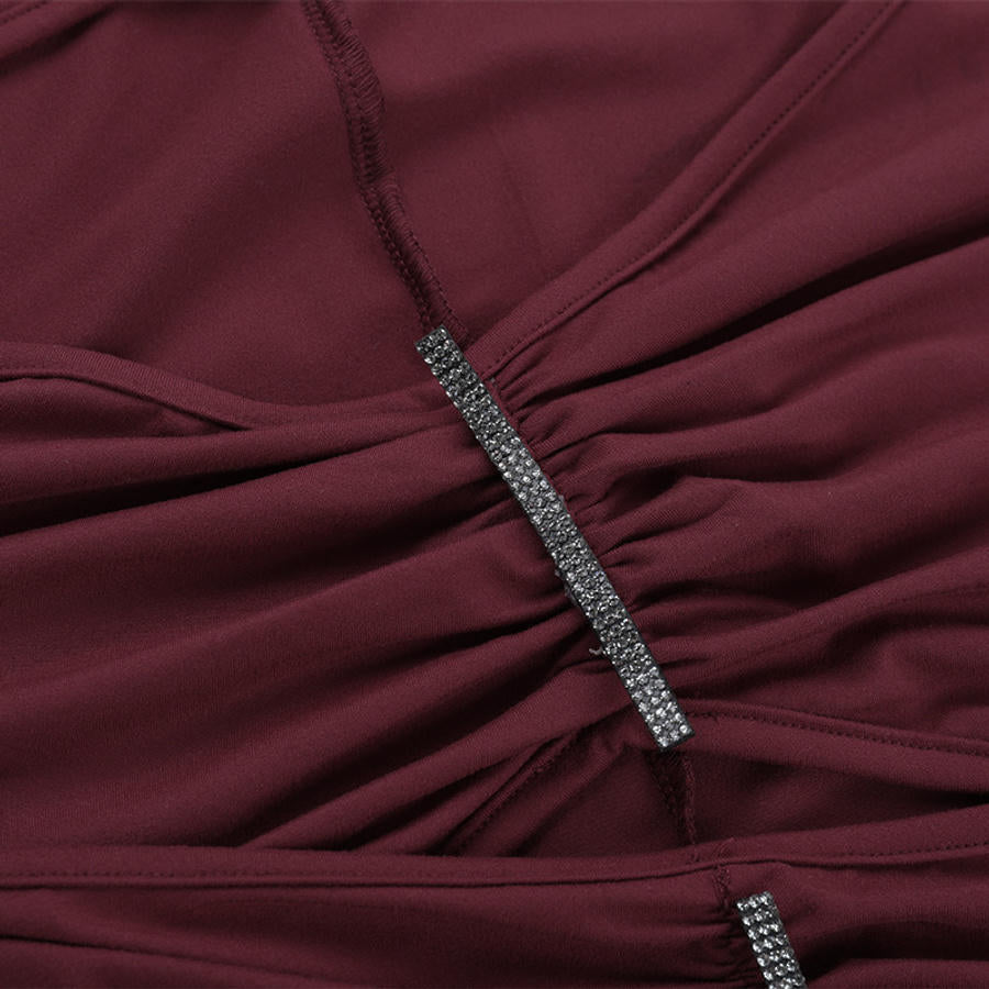 Exquisite Forbidden Curve Evening Dress – Draped Look