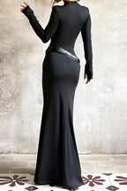Radiant Noir Ritual Evening Dress – Flow Shot