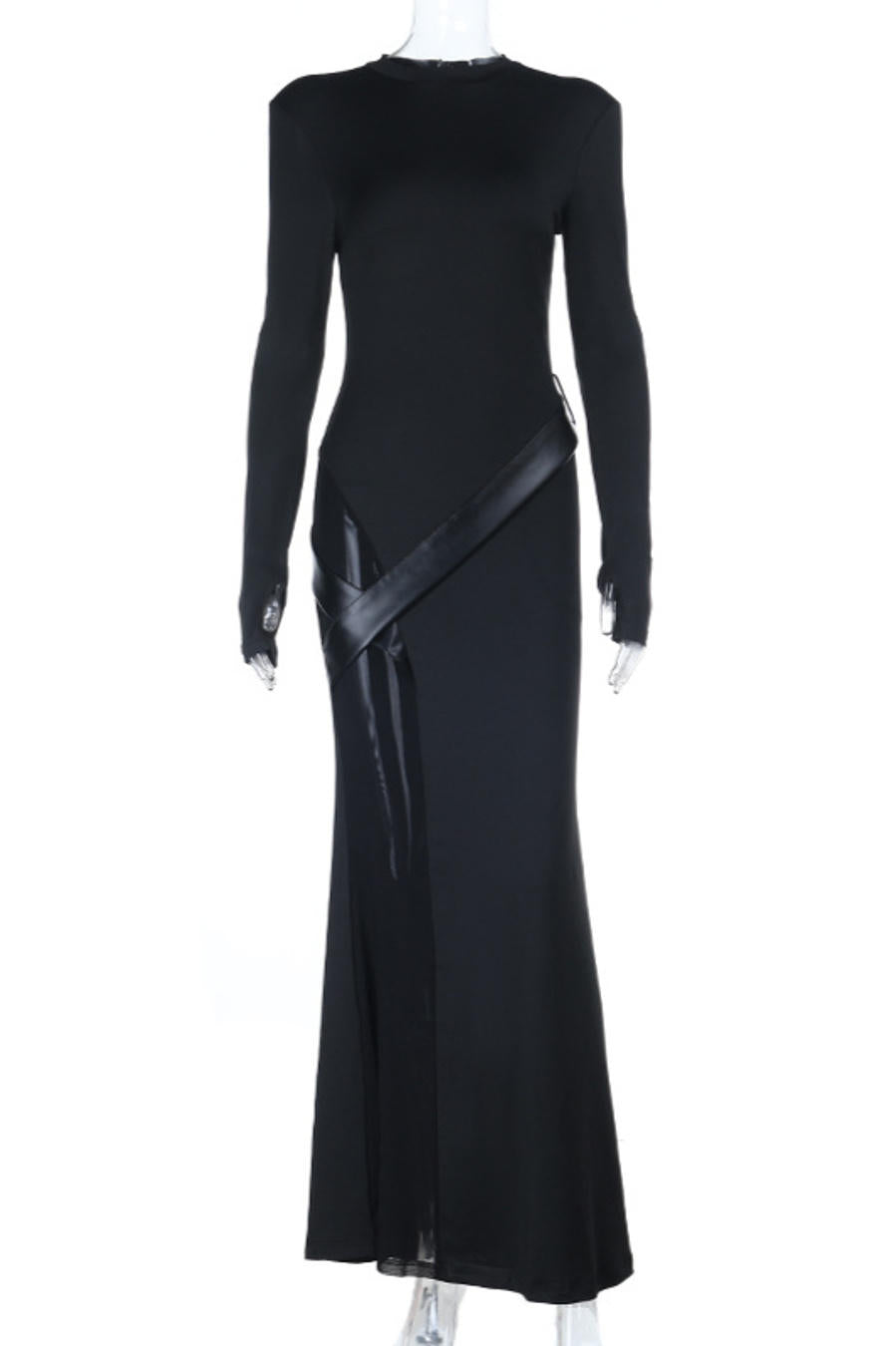 Radiant Noir Ritual Evening Dress – Silhouette