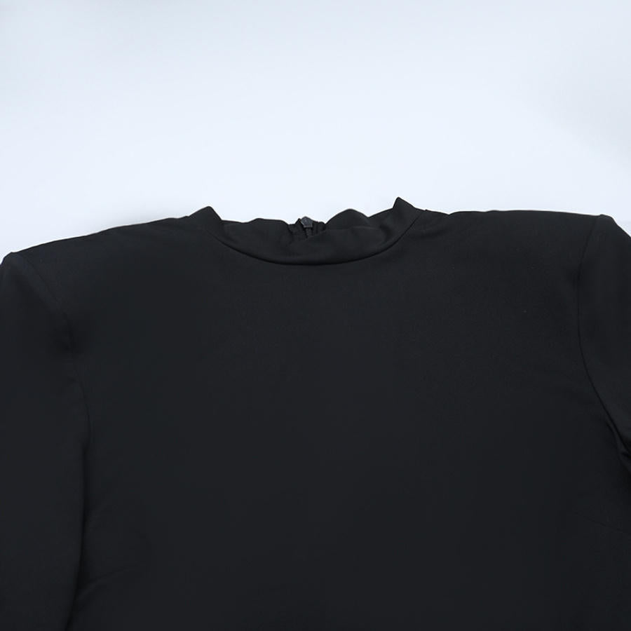 Radiant Noir Ritual Evening Dress – Draped Look