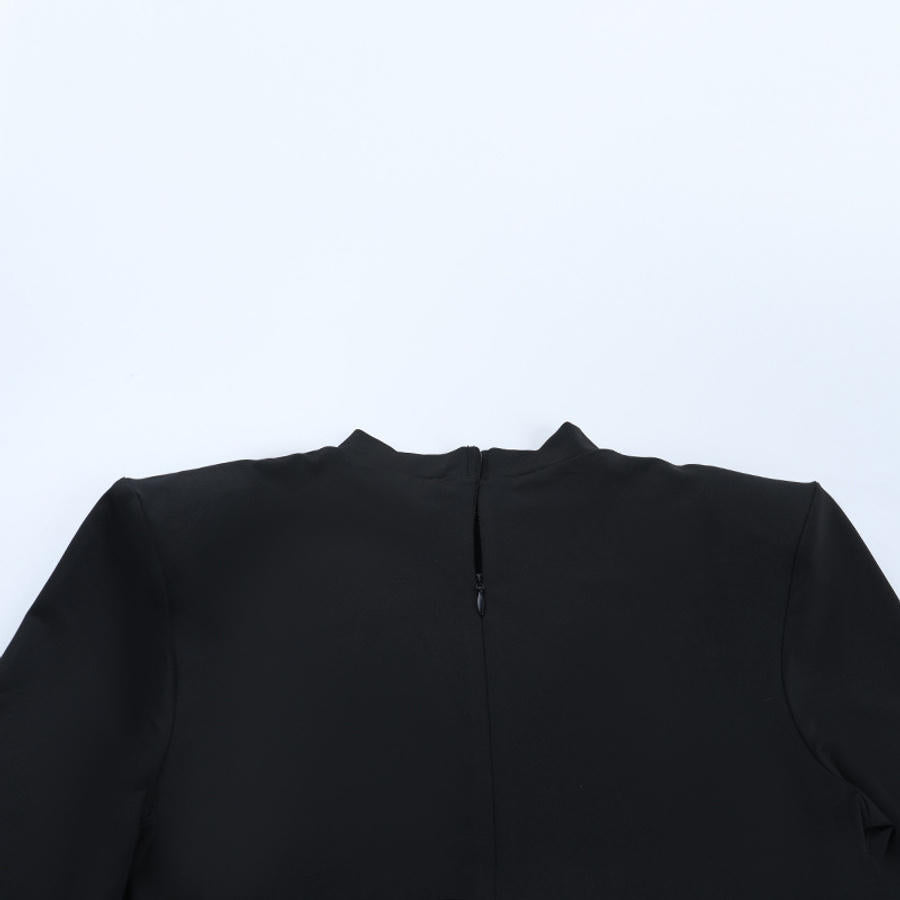 Radiant Noir Ritual Evening Dress – Worn View