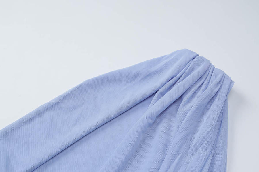 Polished Azure Escape Cocktail Dress – Silhouette