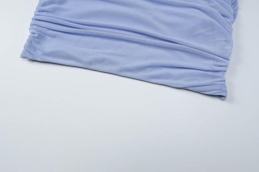 Polished Azure Escape Cocktail Dress – Model View