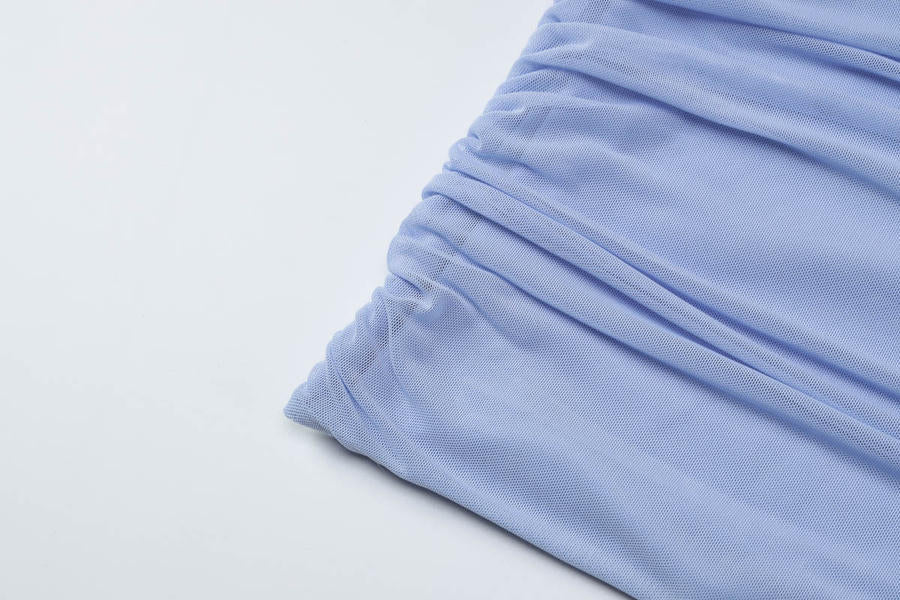 Polished Azure Escape Cocktail Dress – Draped Look